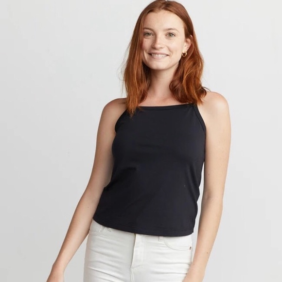 Marine Layer Apron Front Hi Neck Tank Top Small - Picture 3 of 7